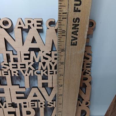 2 Chronicles 7:14 cut out wooden sign wall art and a wooden locking prayer box (no key)