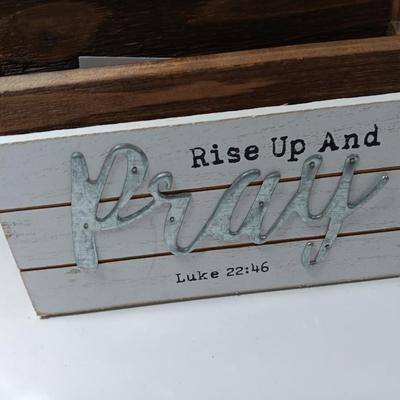 2 Chronicles 7:14 cut out wooden sign wall art and a wooden locking prayer box (no key)