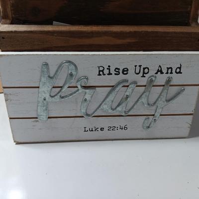 2 Chronicles 7:14 cut out wooden sign wall art and a wooden locking prayer box (no key)