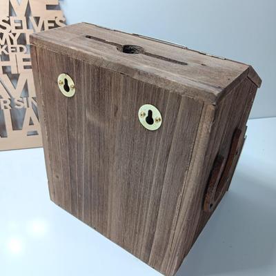 2 Chronicles 7:14 cut out wooden sign wall art and a wooden locking prayer box (no key)