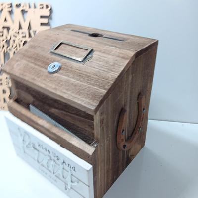 2 Chronicles 7:14 cut out wooden sign wall art and a wooden locking prayer box (no key)