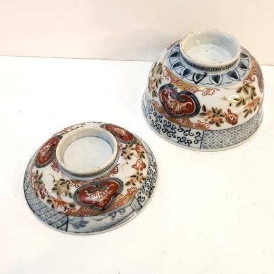 Lot #19  Matching Antique Chinese Imari Bowl/Saucer - early 20th century