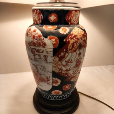 Lot #20  Antique Chinese Imari Vase - Now Lamp