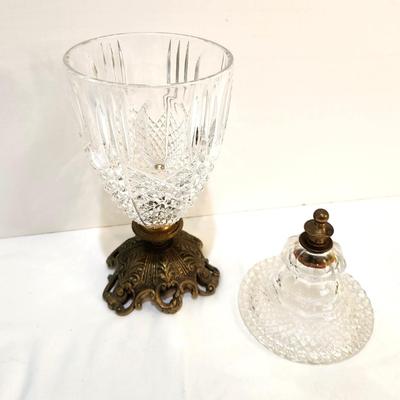Lot #22  Vintage Pressed Glass Compote or Candy Dish w/lid