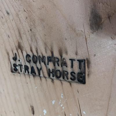 ANTIQUE J. Compratt Stray Horse LIVERY horse