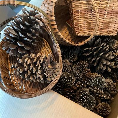 G2013 Large Box of Baskets and Pinecones
