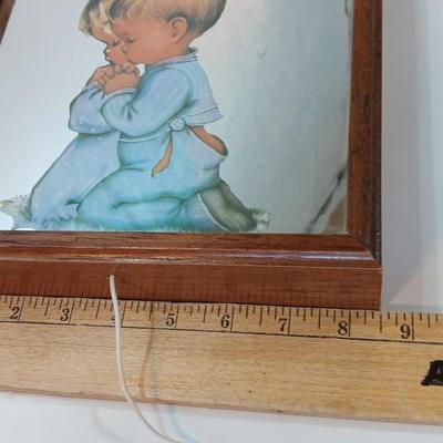 Vintage draw string musical mirrored praying kids wall art can be Personalized.