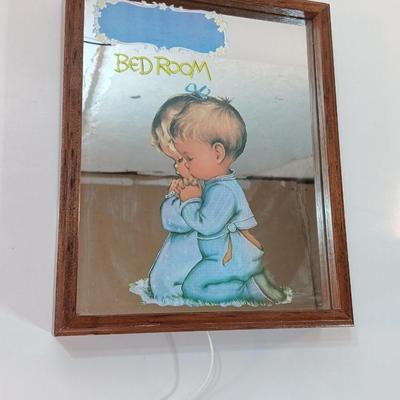 Vintage draw string musical mirrored praying kids wall art can be Personalized.