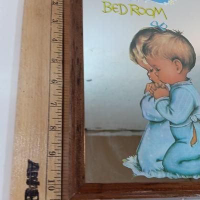 Vintage draw string musical mirrored praying kids wall art can be Personalized.