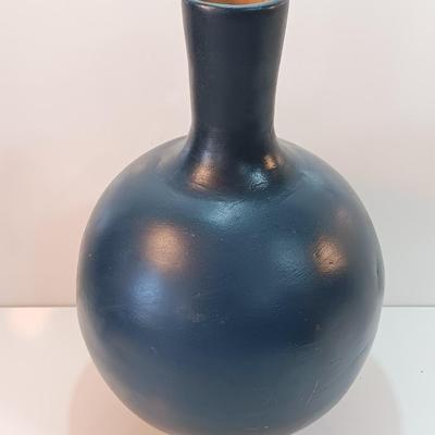 Antique Cactus bloom clay vase signed Etta Ford 83'