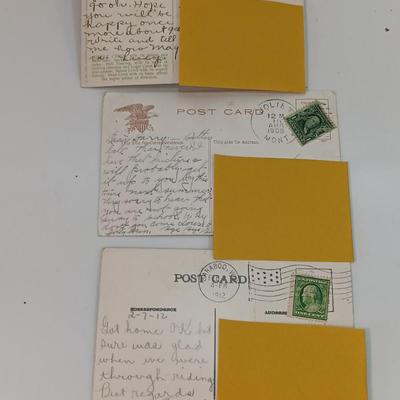 Antique Montana postcards with early 1900 postage and postage dates