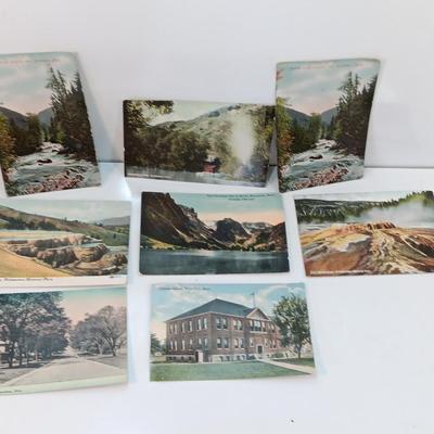 Antique Montana postcards with early 1900 postage and postage dates