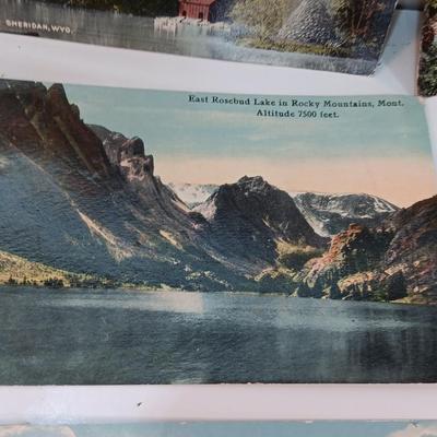 Antique Montana postcards with early 1900 postage and postage dates