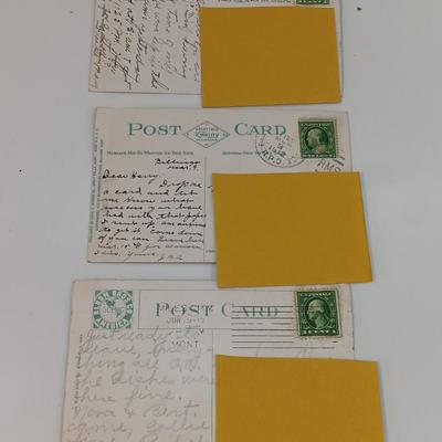 Antique Montana postcards with early 1900 postage and postage dates