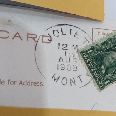 Antique Montana postcards with early 1900 postage and postage dates