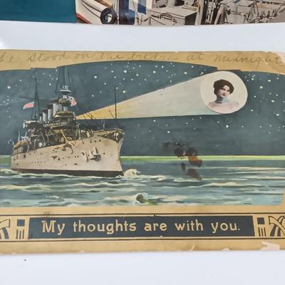 Antique and vintage post cards all ship / boat themed 1910