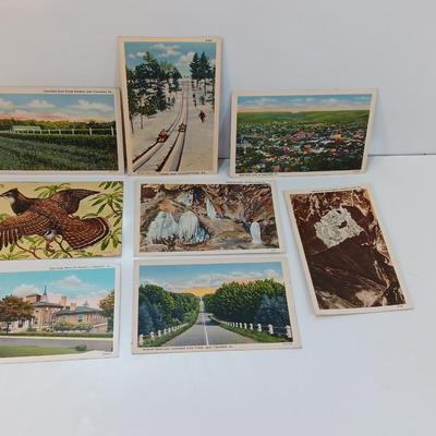 Vintage Linen post cards All Pennsylvania - Clearfield - Crystal cave - 1940's