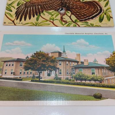 Vintage Linen post cards All Pennsylvania - Clearfield - Crystal cave - 1940's