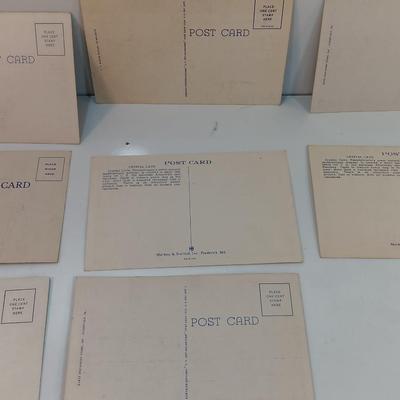 Vintage Linen post cards All Pennsylvania - Clearfield - Crystal cave - 1940's