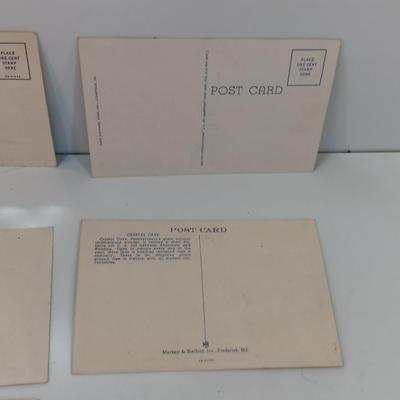 Vintage Linen post cards All Pennsylvania - Clearfield - Crystal cave - 1940's