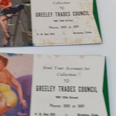 GREELEY COLORADO Vintage 1949 Pin Up Advertising Ephemera