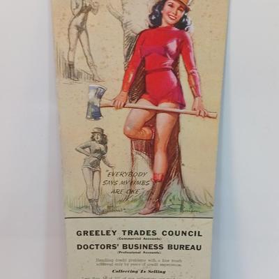 GREELEY COLORADO Vintage 1949 Pin Up Advertising Ephemera