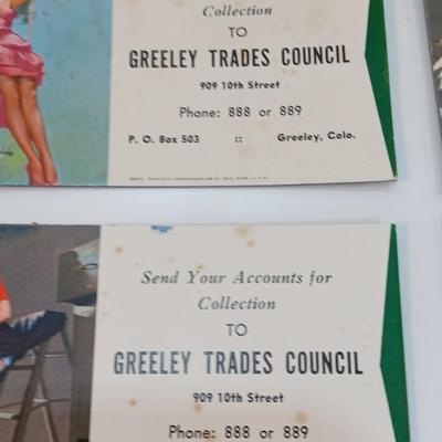 GREELEY COLORADO Vintage 1949 Pin Up Advertising Ephemera