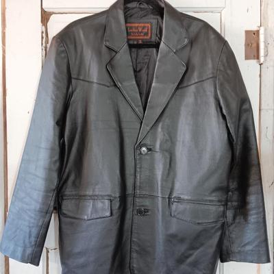 Western Black leather world Lucky Leather Jacket Size XL