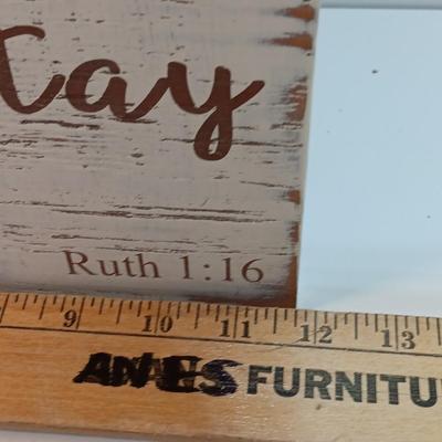 Haymarket creations Wooden wall hanging " Where you go, I will go & where you stay, I will stay"