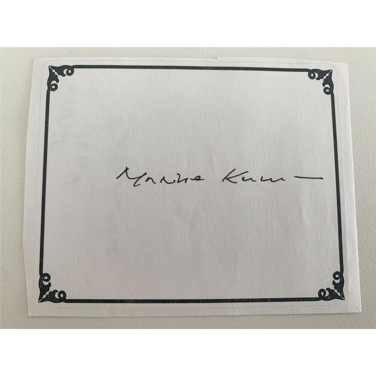 Maxine Kumin original signature