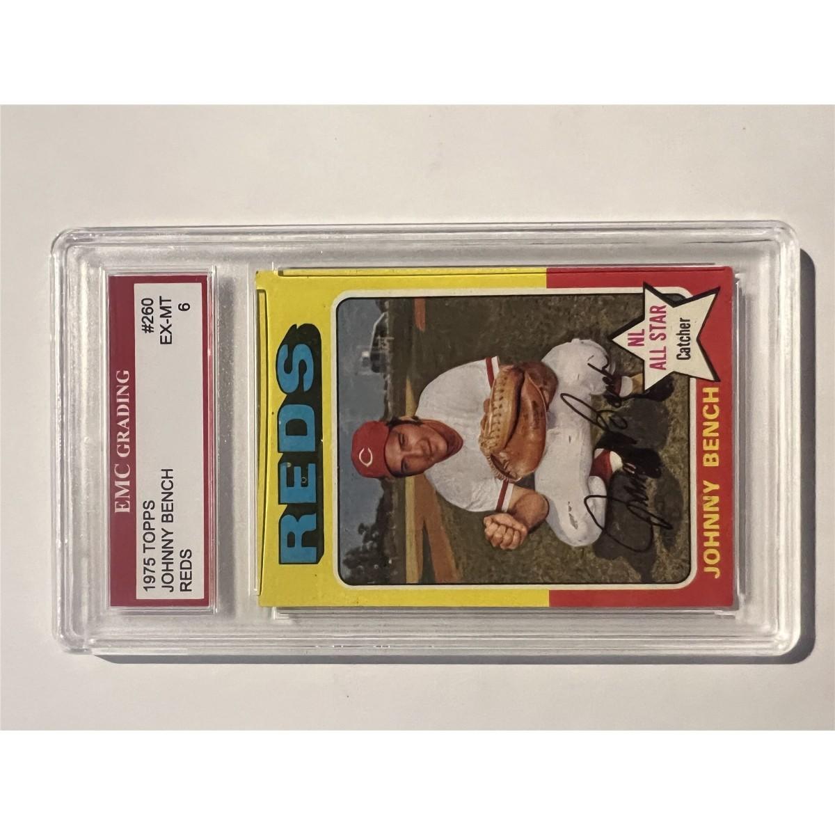 1975 Topps Johnny Bench baseball card
