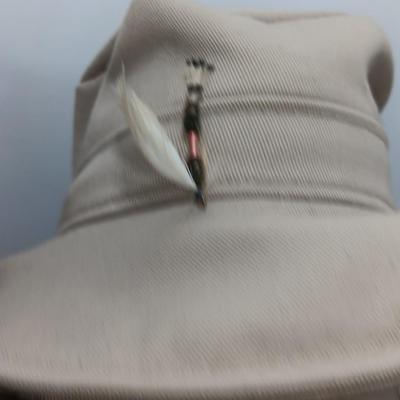 Handmade Grandpa Fisherman complete with pole and string of trout! Flies on his vest and hat