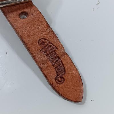 Brown Spurs Men's, Bottle Opener, with Horseshoe Motif with Weaver leather straps LIKE NEW!