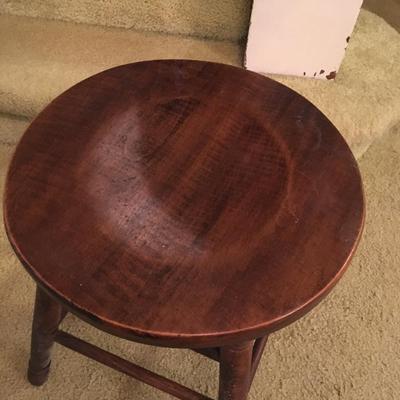 Vintage small wood stool