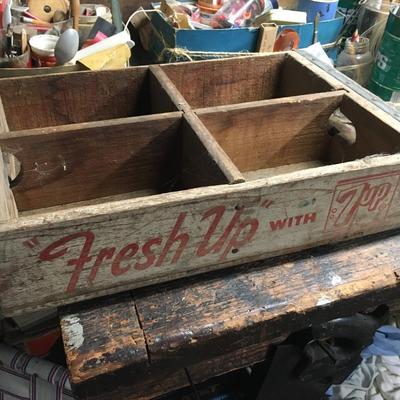 Vintage wooden 7 Up crate