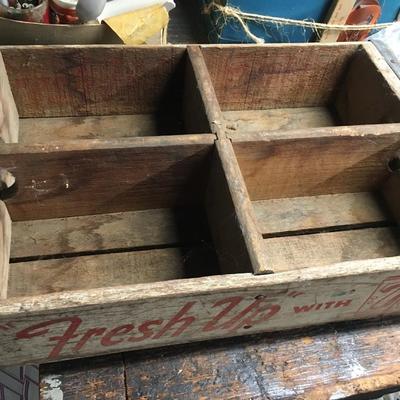 Vintage wooden 7 Up crate