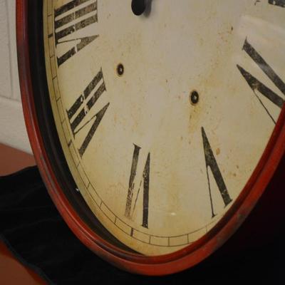 Large Battery Powered Wall Clock, Pressed Metal 34.5x22