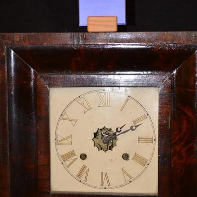 Very Vintage Hand Painted Wall Clock, Not Working 27x16