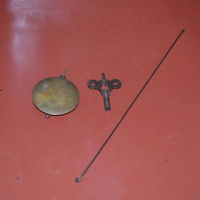 Very Vintage Hand Painted Wall Clock, Not Working 27x16