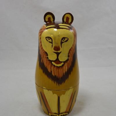 Wild Large Cats Nesting Dolls 7"