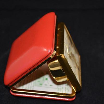 Vintage ELGIN Wind-Up Travel Alarm Clock with Day/Date