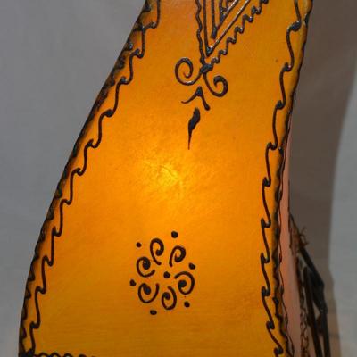 Beautiful Leather Shade Lamp 23.5x9.5