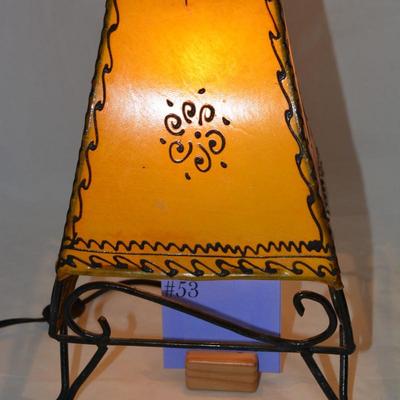 Beautiful Leather Shade Lamp 23.5x9.5