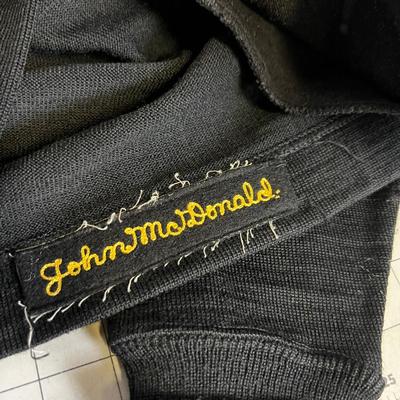 VINTAGE Black & Gold Letter Sweater with "G" 