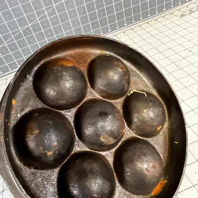 Aebleskiver Pan, Cast Iron 