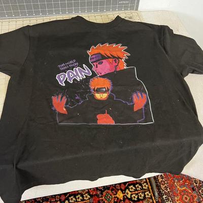 "This World Shall Know Pain" Naruto Size Large T-Shirt