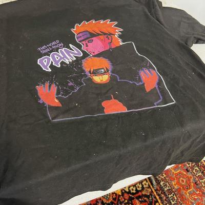 "This World Shall Know Pain" Naruto Size Large T-Shirt