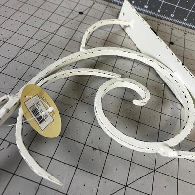 Pair Decretive Iron Wall Hooks Basket Holders
