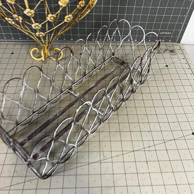 Metal Sconce and Basket Planter 