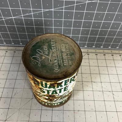 Metal Quaker State Oil Can (full)